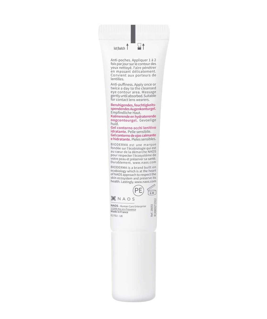 Bioderma Sensibio Eye Soothing Contour Gel For Sensitive To Intolerant Skin, 15ml