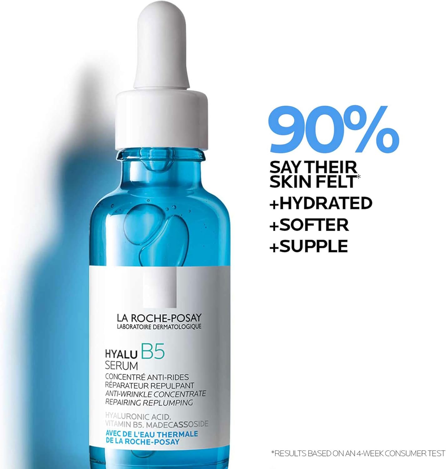La Roche-Posay Hyalu B5 Pure Hyaluronic Acid Serum for Face, with Vitamin B5. Anti-Aging Serum Concentrate for Fine Lines. Hydrating, Repairing, Replumping. Suitable for Sensitive Skin