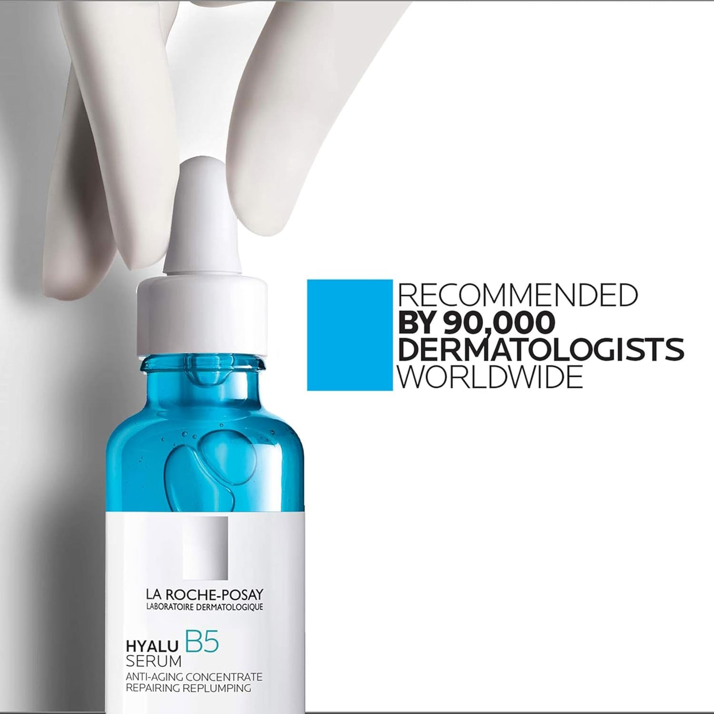 La Roche-Posay Hyalu B5 Pure Hyaluronic Acid Serum for Face, with Vitamin B5. Anti-Aging Serum Concentrate for Fine Lines. Hydrating, Repairing, Replumping. Suitable for Sensitive Skin