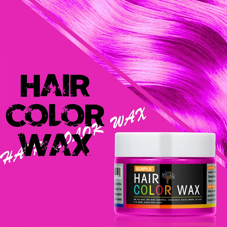 GOIPLE DIY Hairs Dyed Mud Hair Colour Wax Easy To Wash Long Lasting Dye for Eyebrow Beards Coloring Temporary Hair Colour Cream