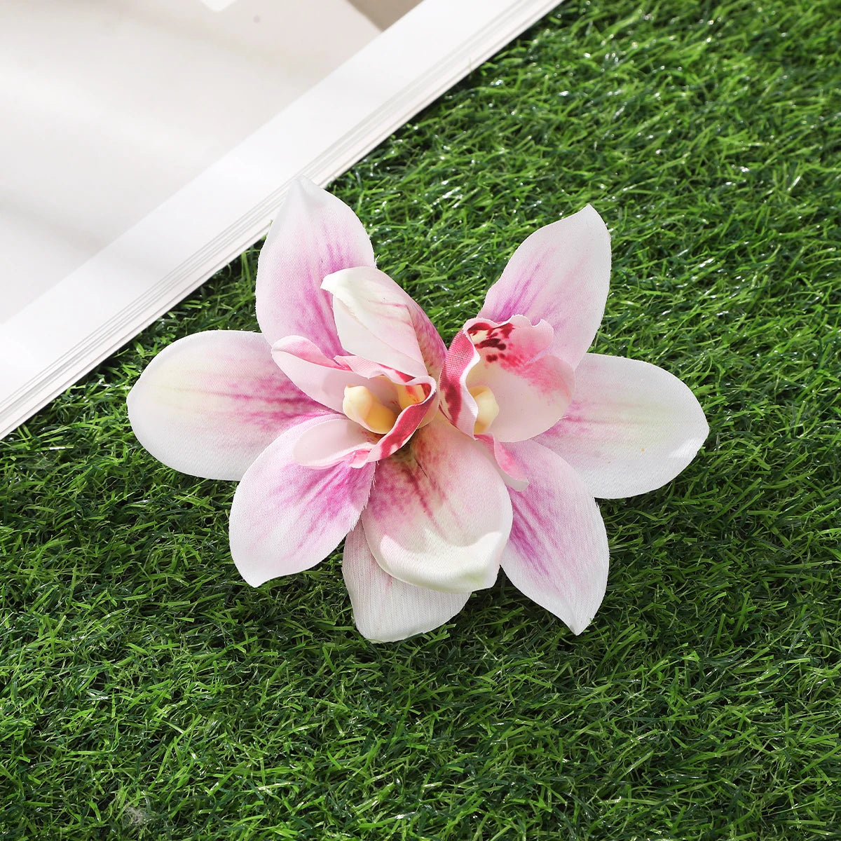 Orchid Flowers Hair Clips Bohemian Small Hairpin Bridal Barrette Beach Wedding Flower Women Holiday Hair Clip Hair Accessories