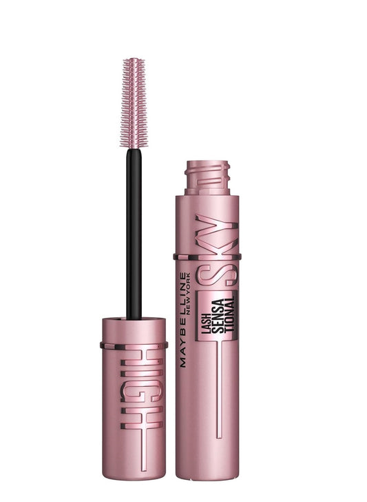 Maybelline New York Mascara, Volumizing & Lengthening Mascara, Washable Flake-Free Formula With Bamboo Extract & Fibres, Lash Sensational Sky High, Black