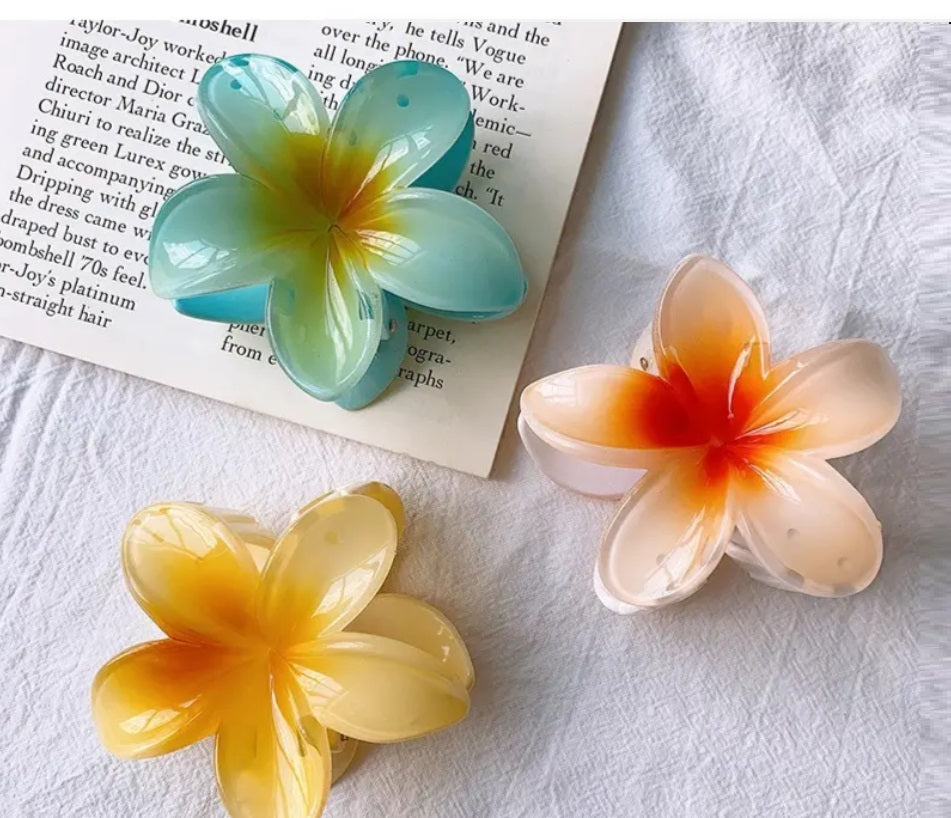 Flower Hair Claw Clips - Large Flower Hair Clips for Thin/Thick Hair - Strong Hold Nonslip - Hair Accessories for Women Girls  [3PCS Set]