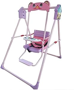 Indoor/Home/Garden/Outdoor Steel and Iron Swing Chair for Babies (Multicolour