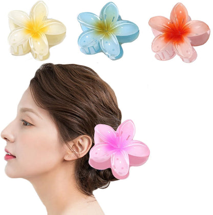 Flower Hair Claw Clips - Large Flower Hair Clips for Thin/Thick Hair - Strong Hold Nonslip - Hair Accessories for Women Girls  [3PCS Set]