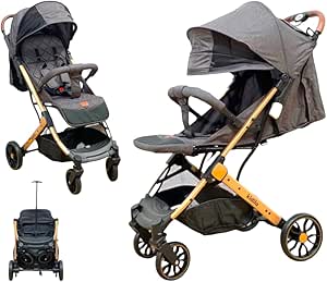 KIDILO, AirTravel System Stroller, Foldable, Adjustable Canopy, Multiple Modes, (K10)