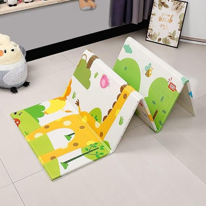 FLOOR BABY MAT NON-SLIP 180x200 cm size Portable baby play mat foldable XPE Baby Crawling Mat Thickening Environmental Protection Rug Playmat Double Surface Baby Carpet WATER PROOF MAT, (MULTI DESIGN)