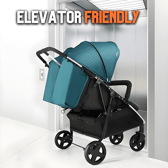 Twin Stroller Side by side For Suitable From Birth To 15Kg each baby's