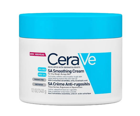 CeraVe SA Smoothing Cream 340g/12oz | Body Moisturiser for Smoother Skin in Just 3 Days