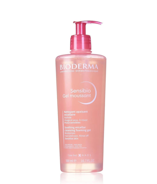 BioDerma Sensibio Soothing Micellar Cleansing Foaming Gel For Sensitive Skin, 500 ml