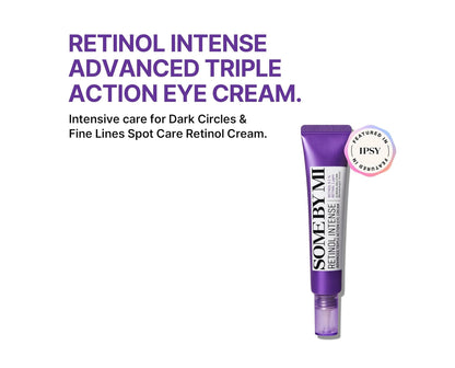 SOME BY MI Retinol Intense Advanced Triple Action Eye Cream | Mild Overnight Korean Anti-Aging Eye Cream | for Dark Circles & Fine Lines | Ideal for Retinol Beginners | 1.01Oz, 30ml