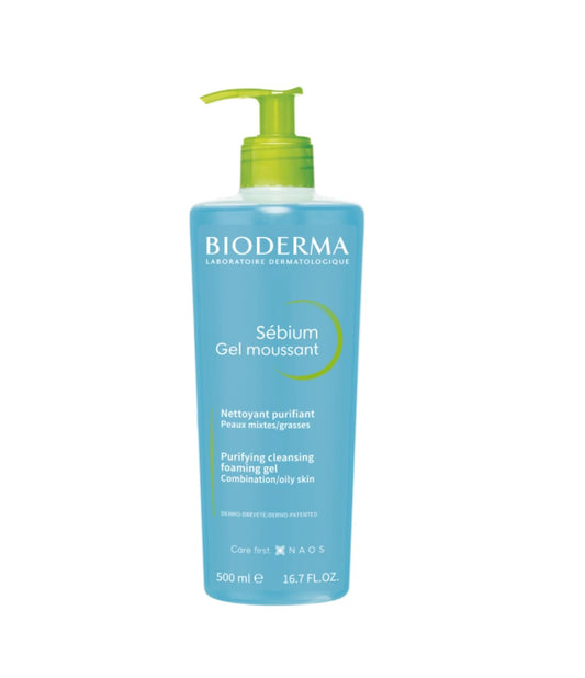 Bioderma Sebium Purifying Cleansing Foaming Gel - Combination to Oily Skin, 500ml