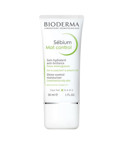 Bioderma Sebium Mat Control Shine-Control Mattifying Moisturiser For Combination To Oily Skin, 30Ml, Default, 1 Fl Oz