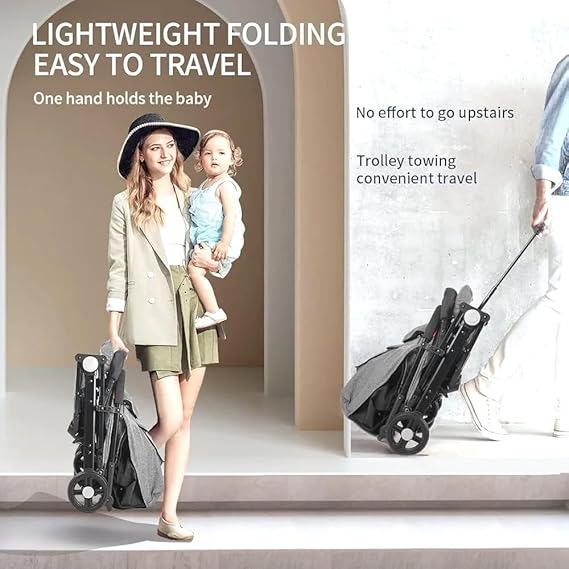 KIDILO BABY STROLLER NEWBORN BABY TO 36 MONTHS (BLACK)