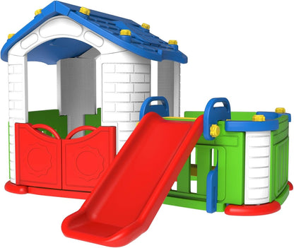 Best Toy Playhouse With Slide For Kids, Multi Color