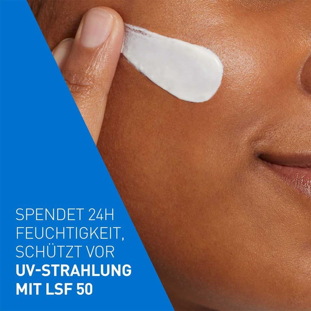 CeraVe AM Facial Moisturising Lotion SPF50 with Ceramides & Vitamin E for Normal to Dry Skin 52ml