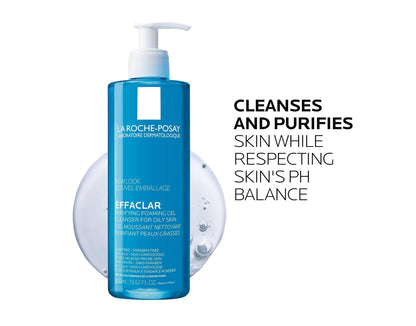 La Roche-Posay Effaclar Purifying Foaming Gel For Oily Sensitive Skin For Unisex - 13.5 Oz Ge