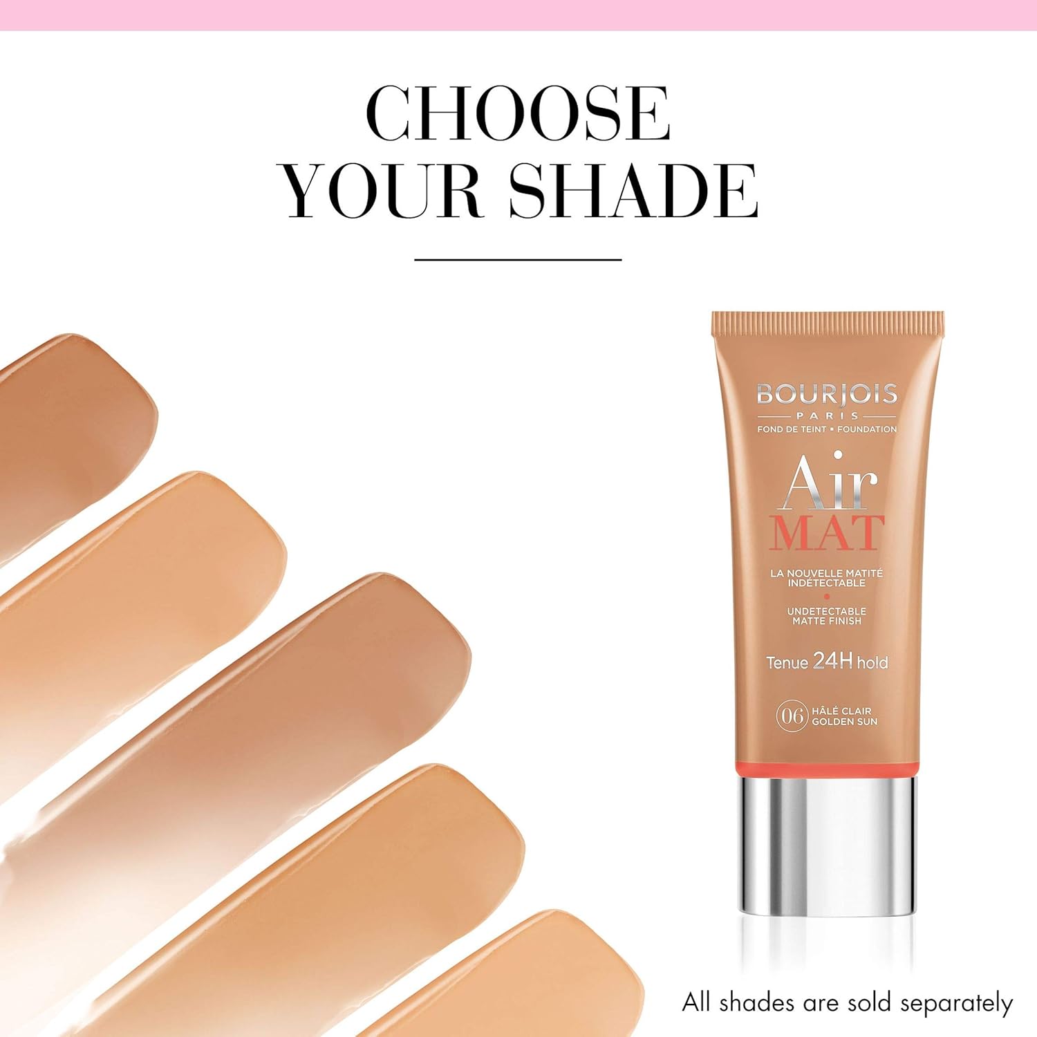Bourjois Bourjois, Air Mat 24H. Foundation. 06 Light Tan. 30 Ml - 1.0 Fl Oz
