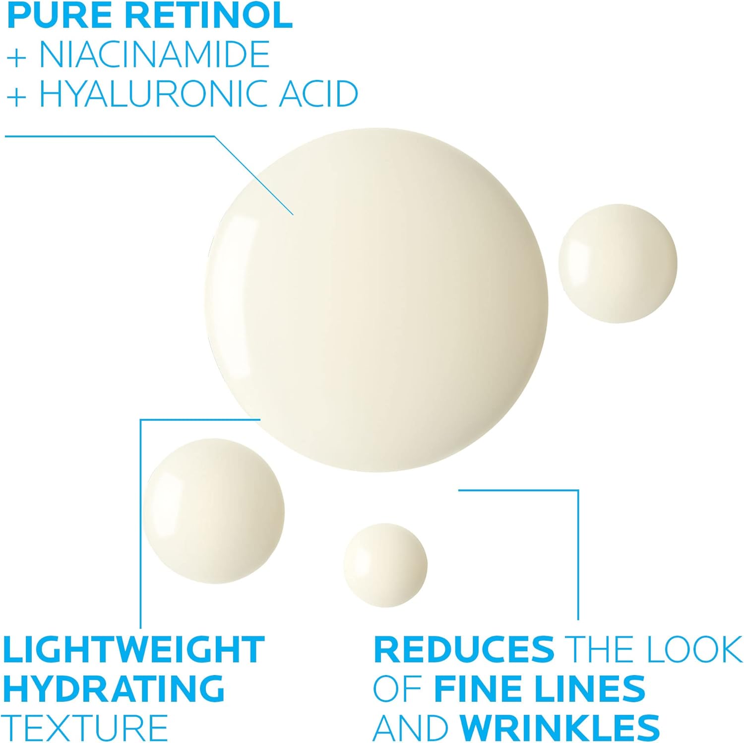La Roche Posay La Roche-Posay Pure Retinol Face Serum with Vitamin B3. Anti Aging Face Serum for Lines, Wrinkles & Premature Sun Damage to Resurface & Hydrate. Suitable for Sensitive Skin, 1.0 Fl. Oz