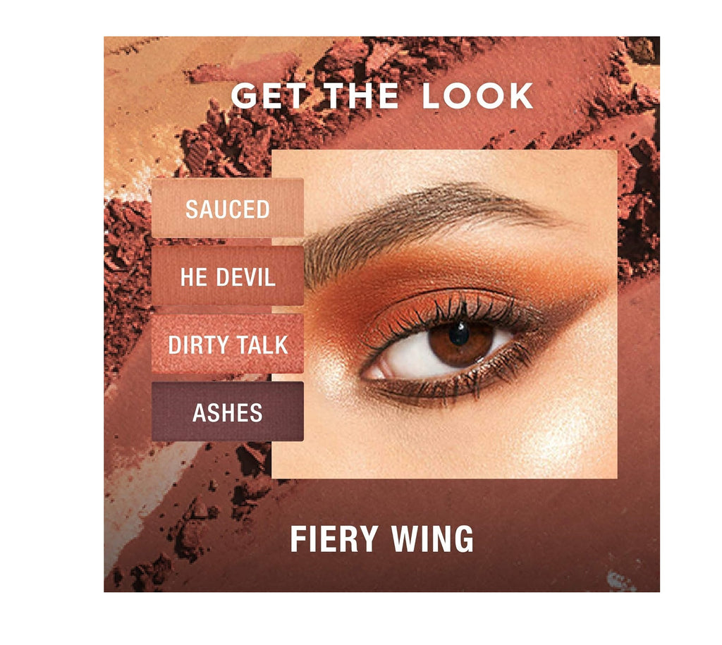 Urban Decay Naked Heat Eyeshadow Palette, 12 Fiery Amber Neutral Shades - Ultra-Blendable, Rich Colors With Velvety Texture - Set Includes Mirror & Double-Ended Makeup Brush