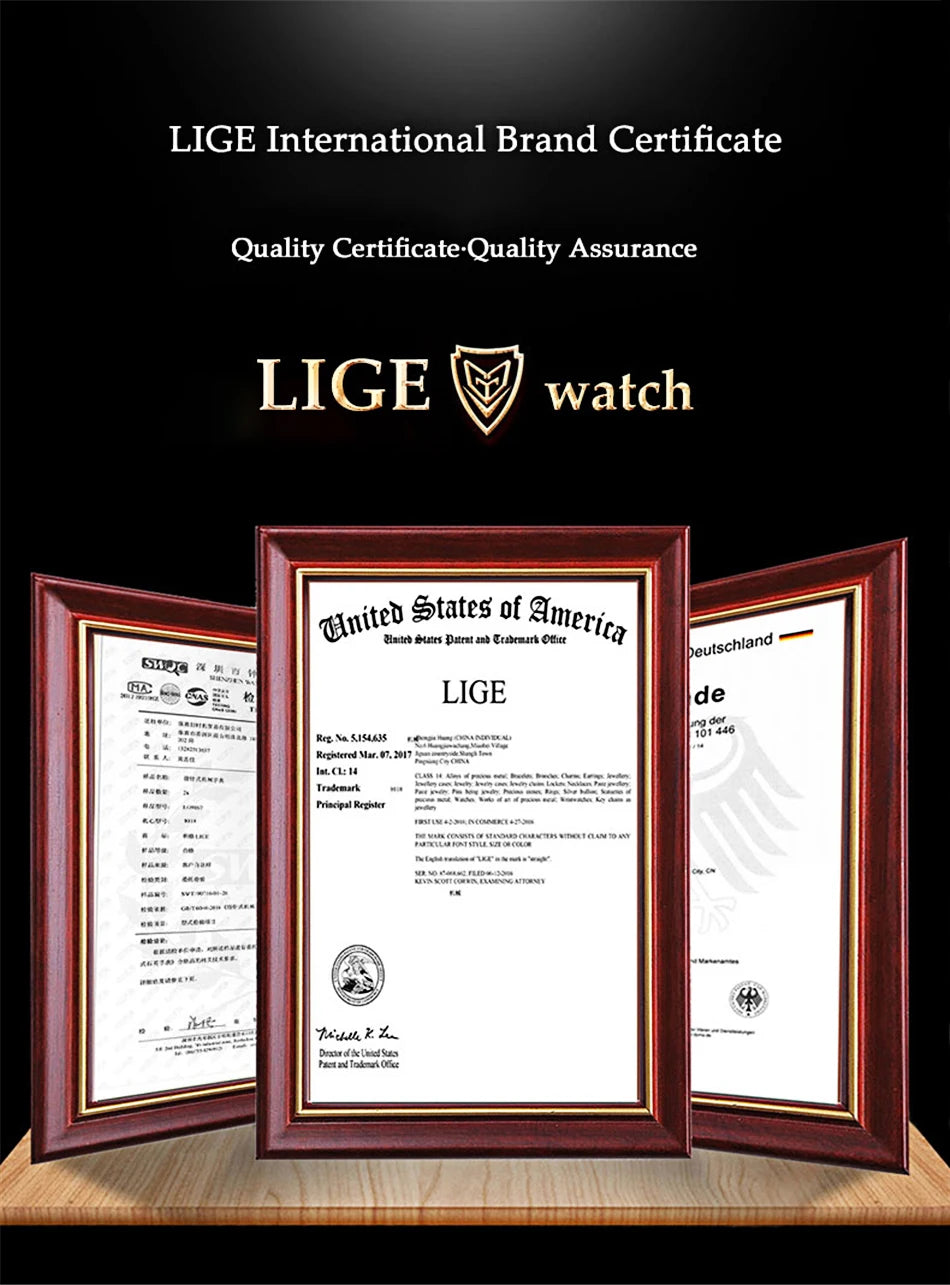 LIGE Women Watches Mechanical Watch Luxury Bracelet Wrist Wristwatch Elegant Ladies Automatic Date Clock Watch Relogio Feminino