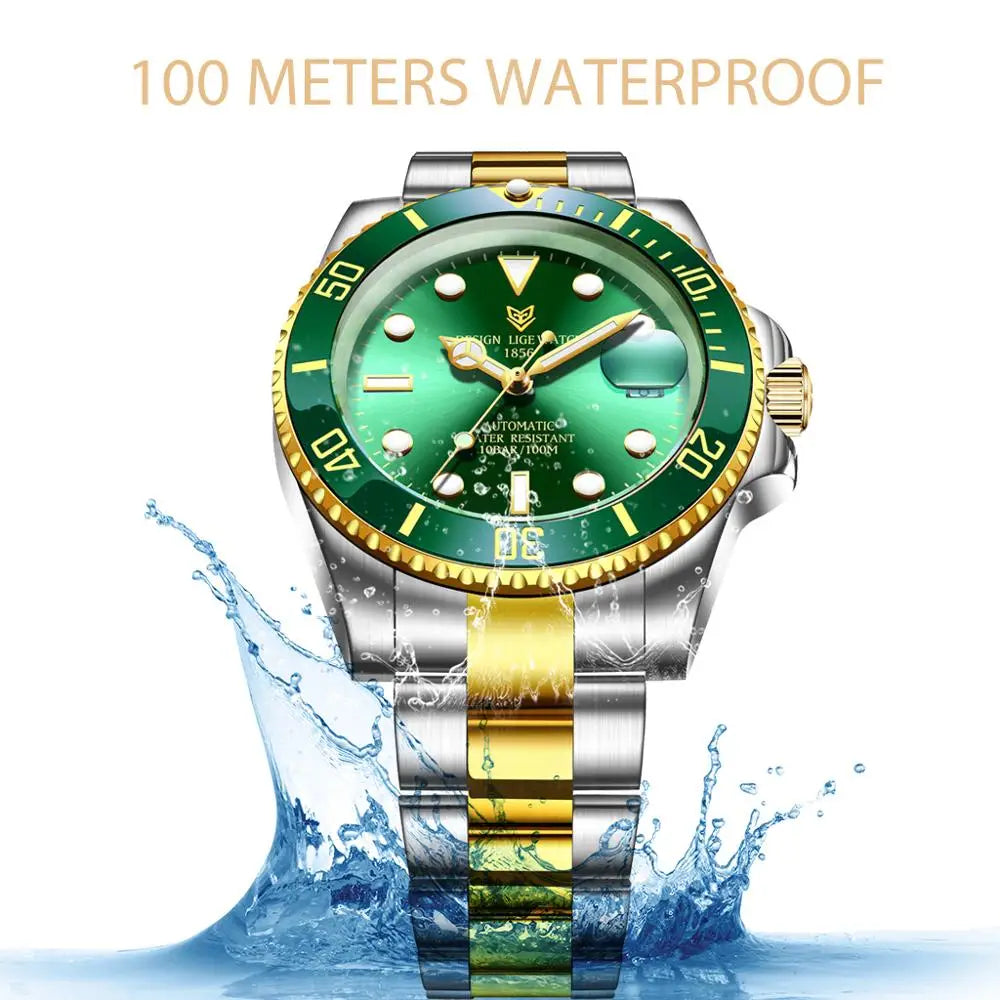 LIGE Women Watches Mechanical Watch Luxury Bracelet Wrist Wristwatch Elegant Ladies Automatic Date Clock Watch Relogio Feminino