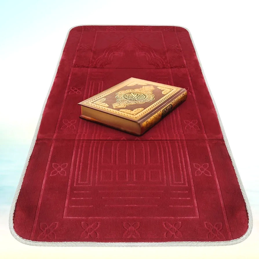 Foldable Prayer Mat Prayer Rug with Backrest Folding Meditation Chair with Storage Bag Soft Meditation Rug Praying Mat Praying Carpet for Rest Men Women Prayer Ramadan Eid, Muslim Gift
