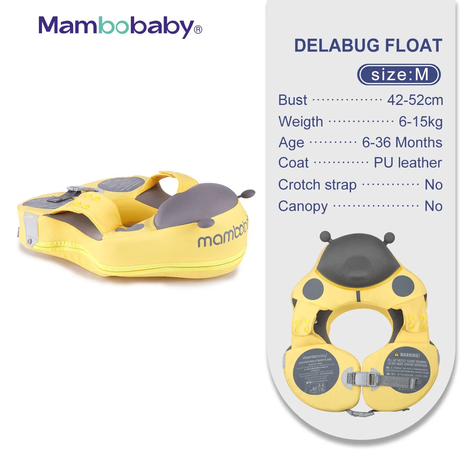 Mambobaby VIP Dropshipping Non-Inflatable Baby  Floats with Canopy  Underarm Swimming  Floater Spa Buoy Trainer Suppliers