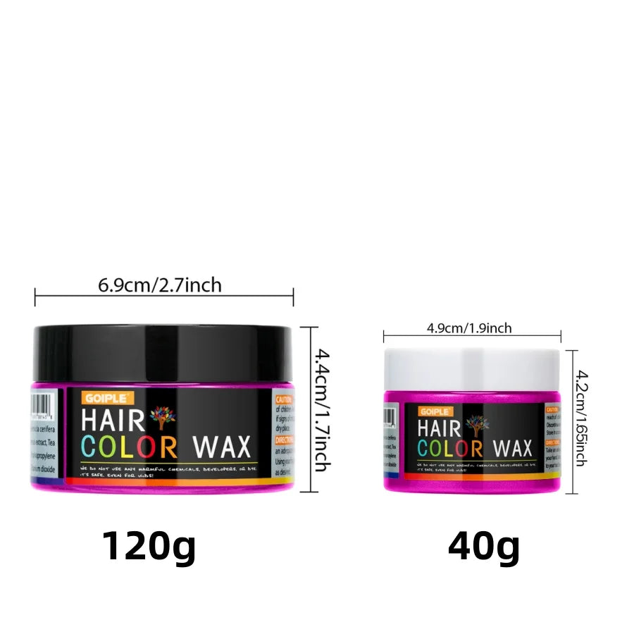 GOIPLE DIY Hairs Dyed Mud Hair Colour Wax Easy To Wash Long Lasting Dye for Eyebrow Beards Coloring Temporary Hair Colour Cream