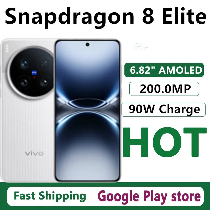 Original Vivo X200 Ultra Mobile Phone 200.0MP Camera 6.82" AMOLED 120HZ 6000mAh Battery 90W Charge Snapdragon 8 Elite Android 15