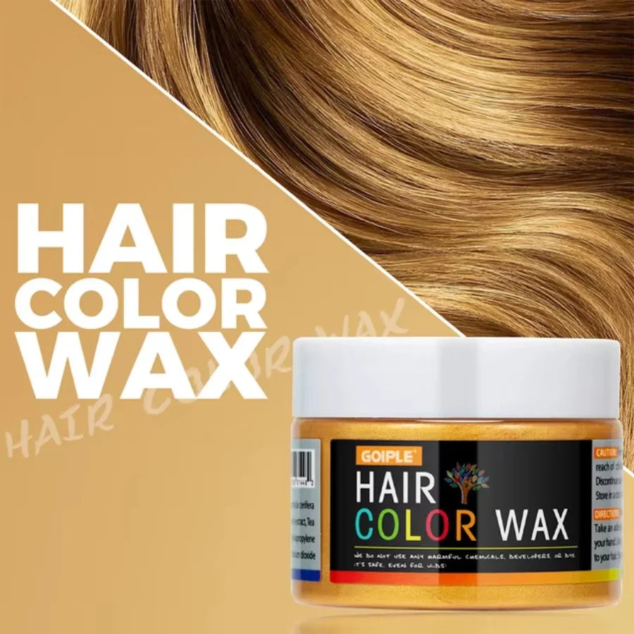 GOIPLE DIY Hairs Dyed Mud Hair Colour Wax Easy To Wash Long Lasting Dye for Eyebrow Beards Coloring Temporary Hair Colour Cream