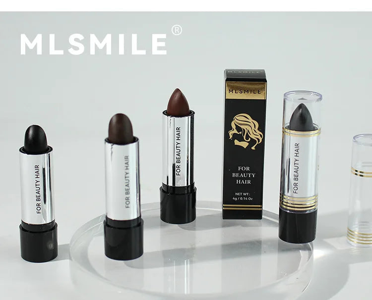 Black and Brown One-off Temporary Hair Coloring Covered White Hairs Hairline Disposable Lipstick Hair Dye Stick Smear Type Dye