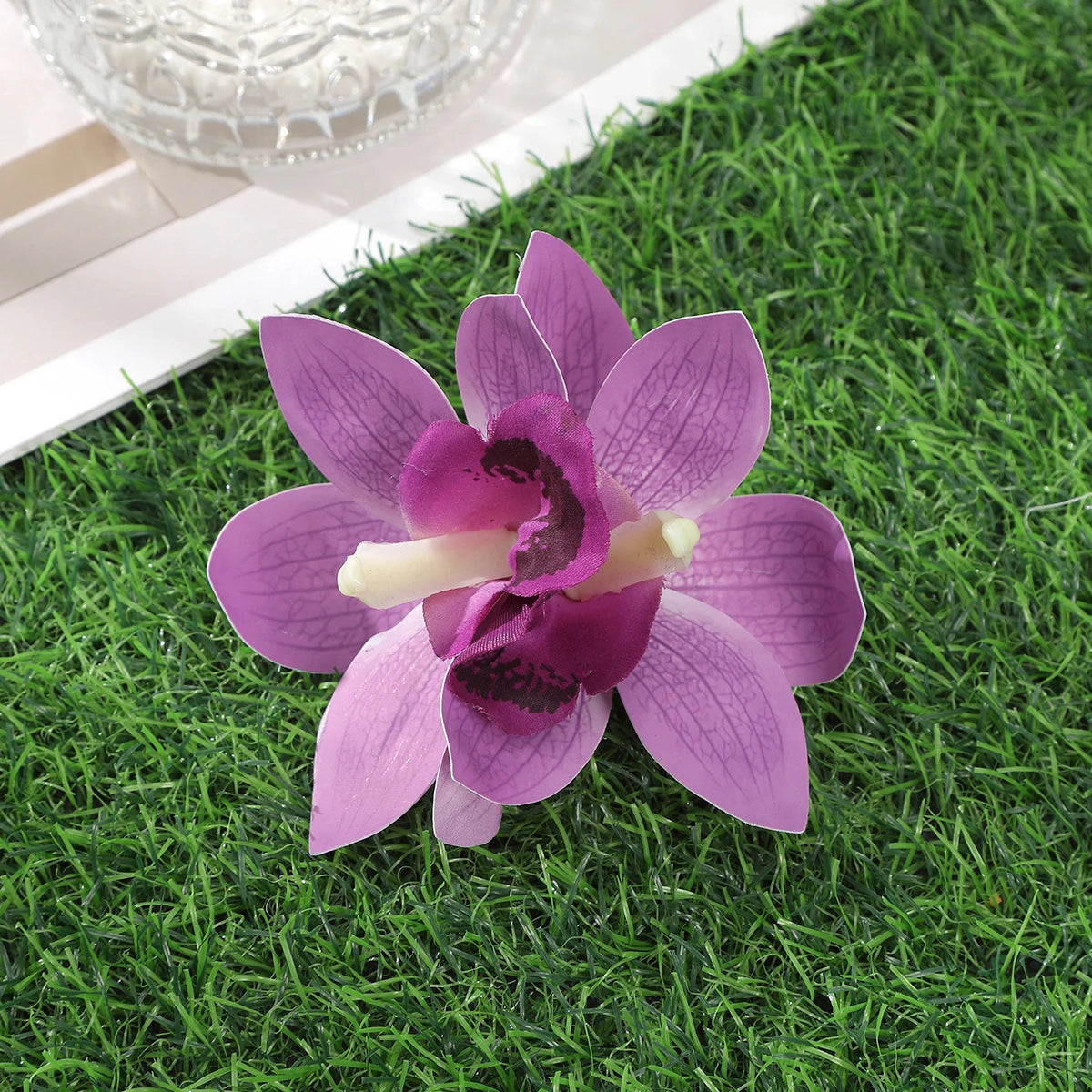 Orchid Flowers Hair Clips Bohemian Small Hairpin Bridal Barrette Beach Wedding Flower Women Holiday Hair Clip Hair Accessories
