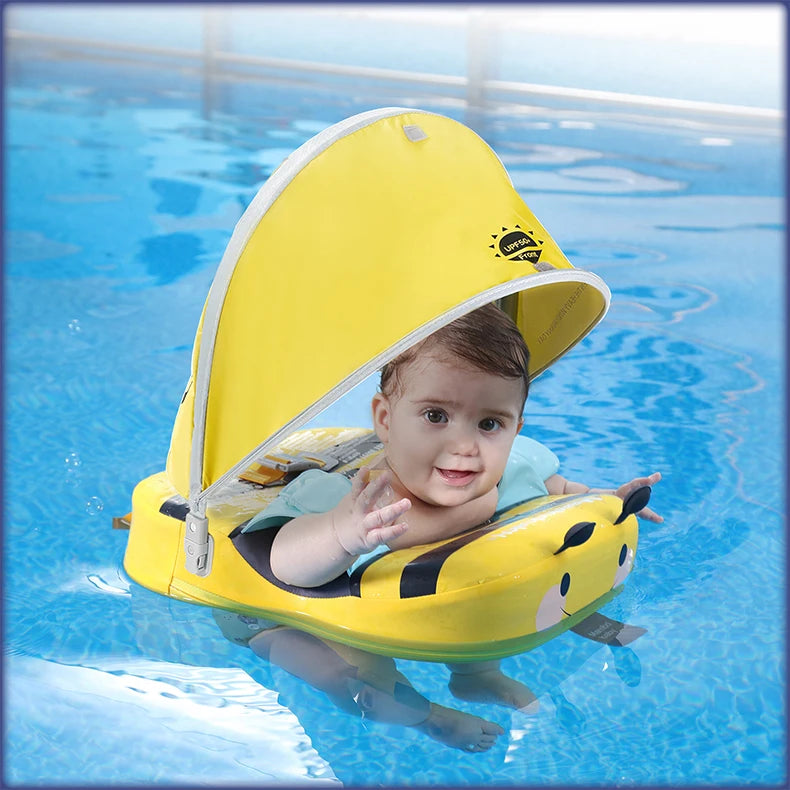 Mambobaby VIP Dropshipping Non-Inflatable Baby  Floats with Canopy  Underarm Swimming  Floater Spa Buoy Trainer Suppliers