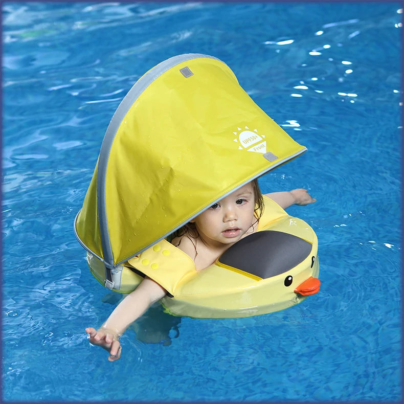 Mambobaby VIP Dropshipping Non-Inflatable Baby  Floats with Canopy  Underarm Swimming  Floater Spa Buoy Trainer Suppliers