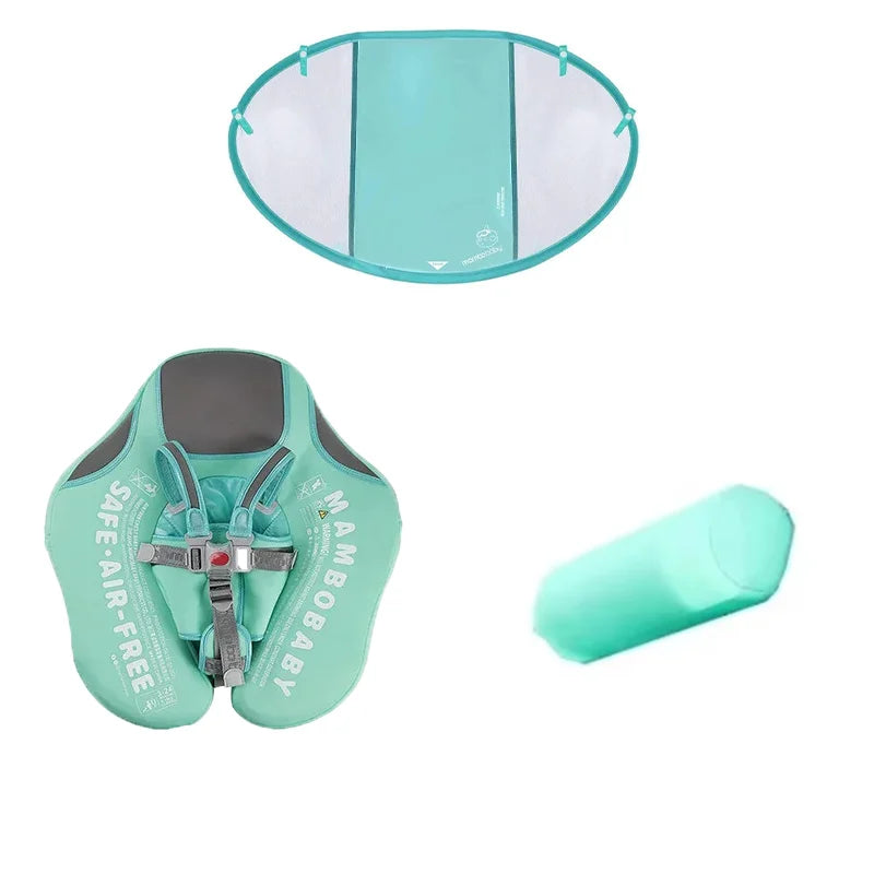 Mambobaby Baby Waist Floating Lying Swimming Ring Pool Toy Swimming Trainer Solid Non-Inflatable Newborn Baby Swim