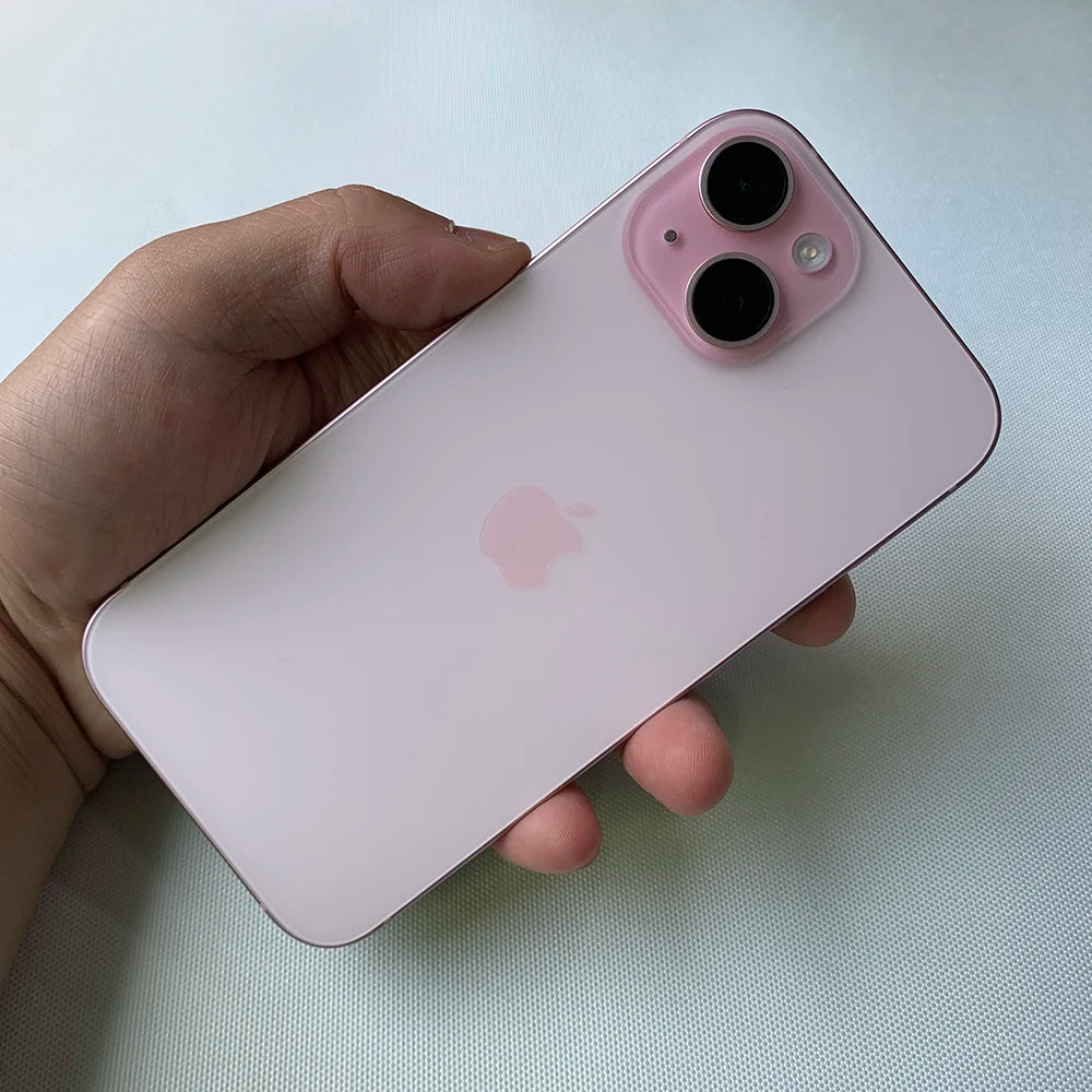 Original Used Apple iPhone 15 5G Mobile Phone Face ID 128GB/256/512GB Dual e-SIM NFC 48MP+12MP IOS A16 Hexa-Core SmartPhone