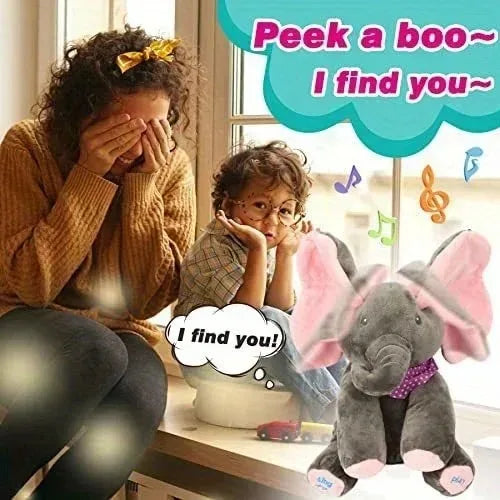 Animated Elephant Toys Plush Singing Elephant with Ears Moving Electric Plush Toy Cute Elephant Stuffed Animal Toy for Baby Gift