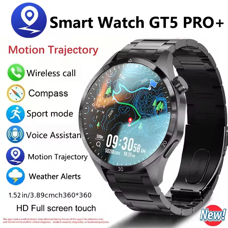 For HUAWEI GT5 Pro GPS NFC Smart Watch Men 360*360 AMOLED Screen Heart rate Bluetooth Call IP67 Waterproof Man Smartwatch 2025