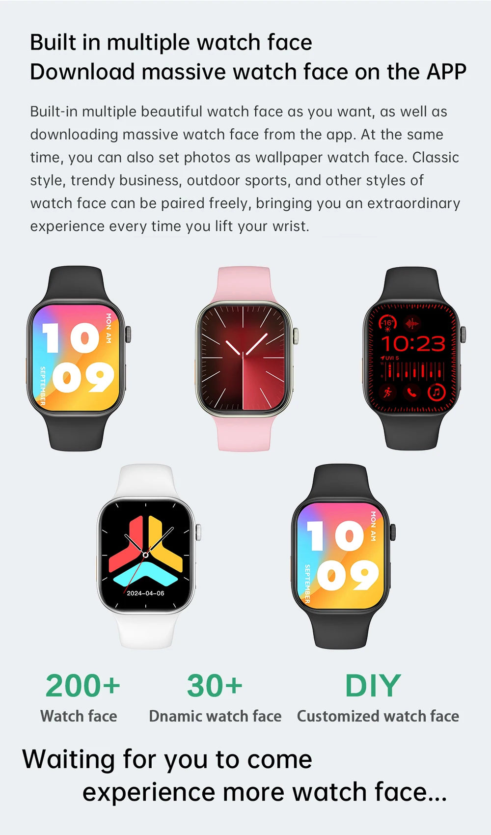 NEW Global Smartwatch For Apple Watch 1.83 Screen Multi Sport Mode Wireless Bluetooth Call Heart Rate Monitor For Men Women