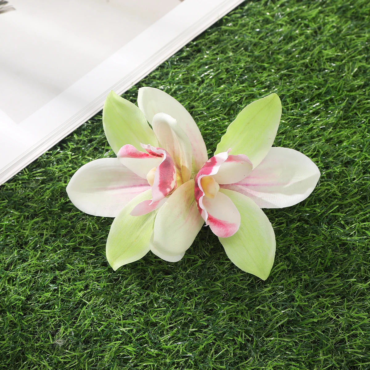 Orchid Flowers Hair Clips Bohemian Small Hairpin Bridal Barrette Beach Wedding Flower Women Holiday Hair Clip Hair Accessories