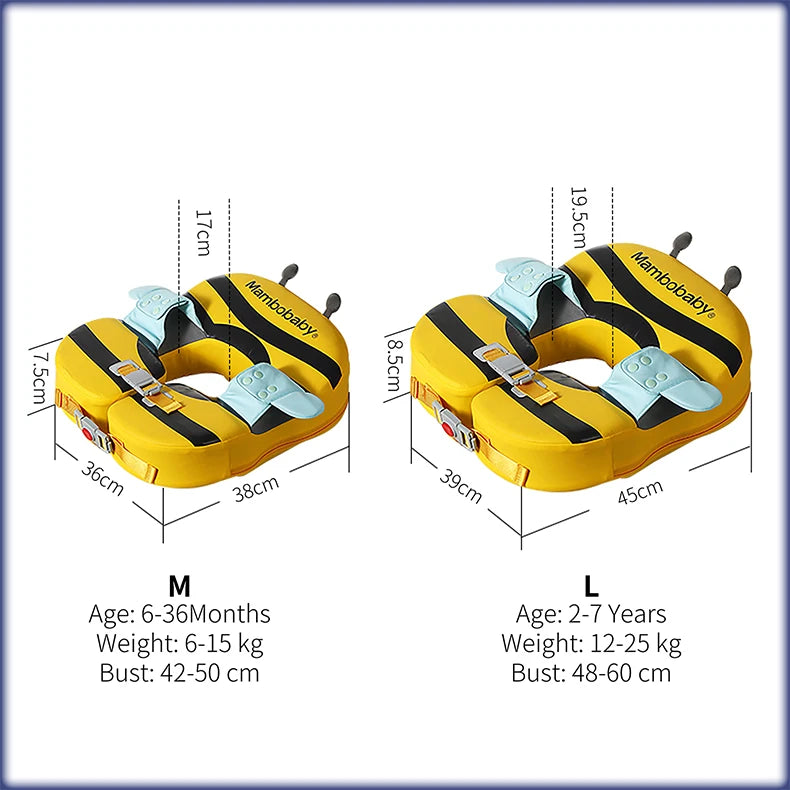 Mambobaby VIP Dropshipping Non-Inflatable Baby  Floats with Canopy  Underarm Swimming  Floater Spa Buoy Trainer Suppliers