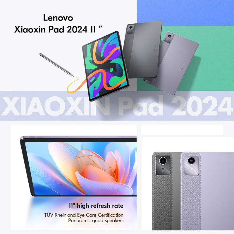 Global Firmware Lenovo Xiaoxin Pad 6 GB 128GB 2024 Version 90Hz 11'' Display Mini Tablet Snapdragon 685 7040mAh Google Play Tab