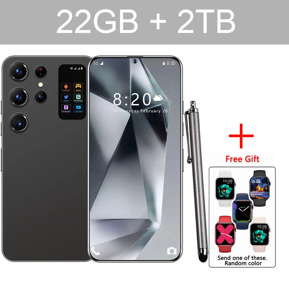 2025 Cellphones S25 Ultra Original 5G Smartphone 7.3HD Dual SIM Card Cell Phone 7800mAh Android 14 Global Version Mobile Phones