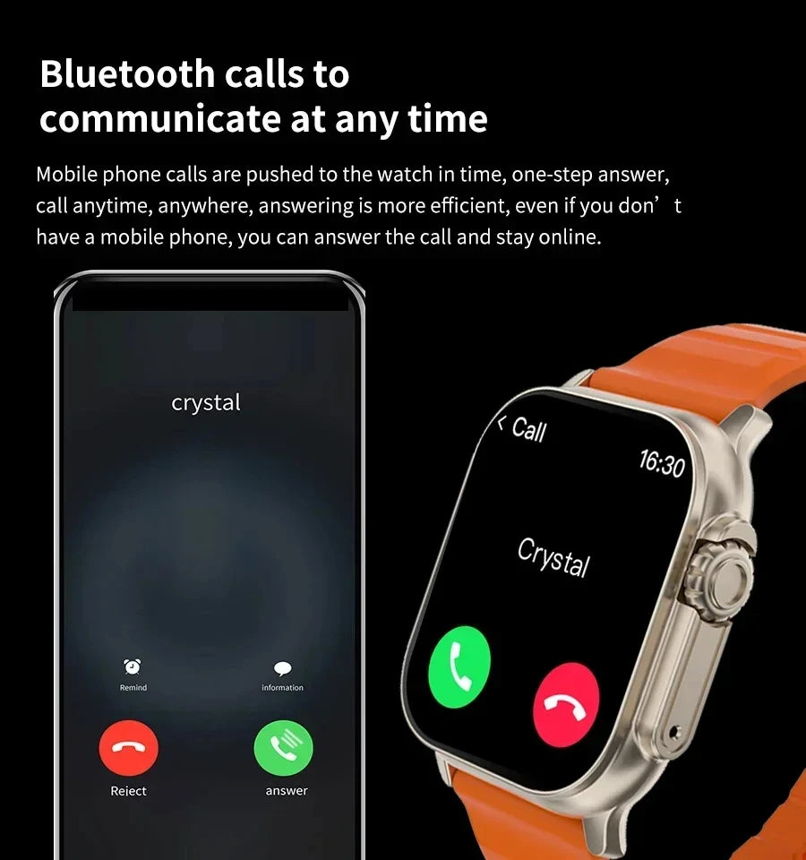 Wholesale T900 Ultra Smart Watch Men 49mm Series 9 AMOLED Screen NFC Compass Waterproof For Apple Watch IWO Ultra 9 Smartwatch