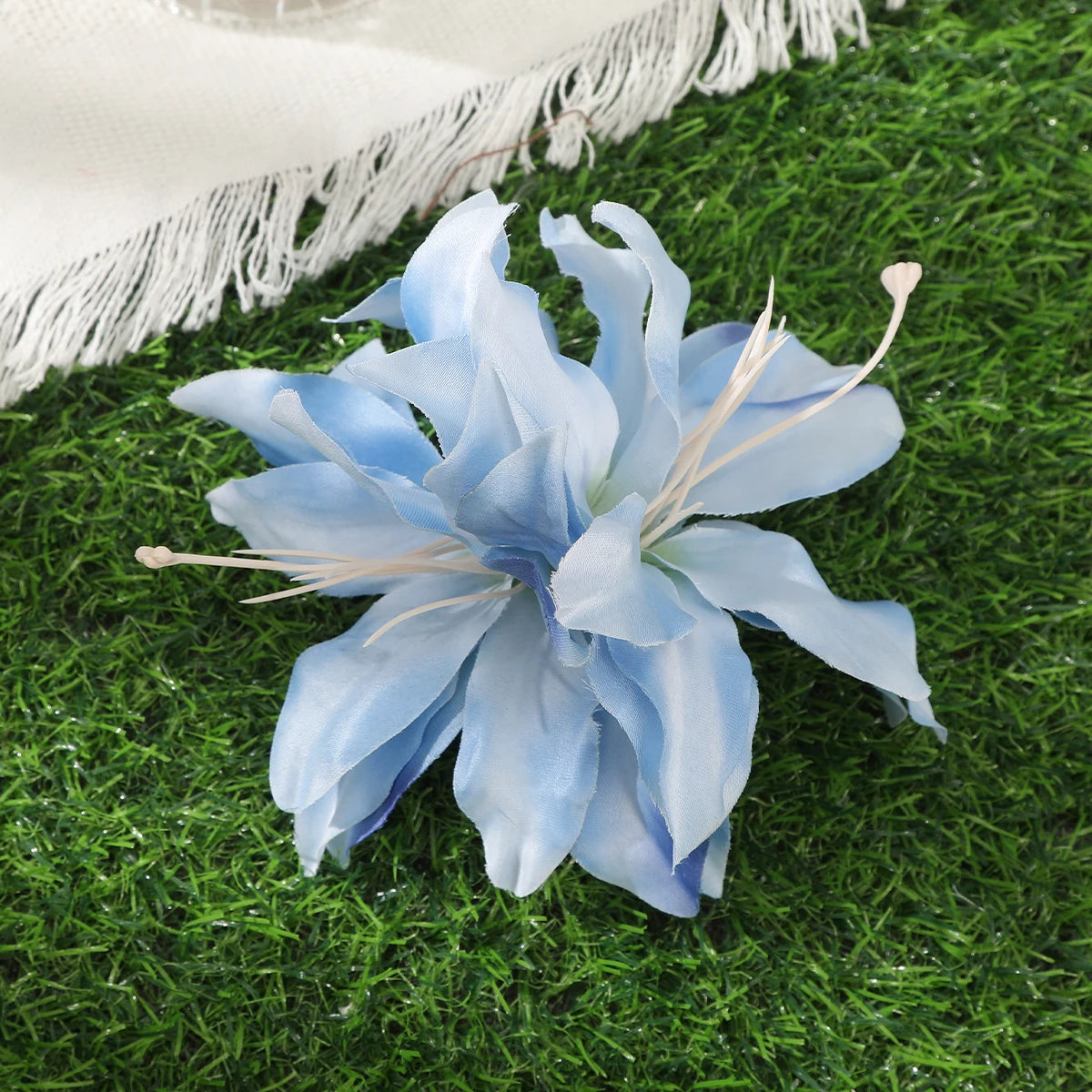 Orchid Flowers Hair Clips Bohemian Small Hairpin Bridal Barrette Beach Wedding Flower Women Holiday Hair Clip Hair Accessories
