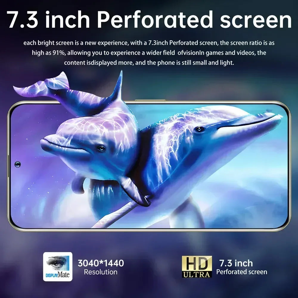 2025 Cellphones S25 Ultra Original 5G Smartphone 7.3HD Dual SIM Card Cell Phone 7800mAh Android 14 Global Version Mobile Phones