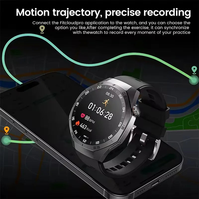 2025New For Huawei GT5 Pro Smart Watch Men HD AMOLED Screen GPS Motion trajectory HeartRate Bluetooth Call 1.52" SmartWatch IP68