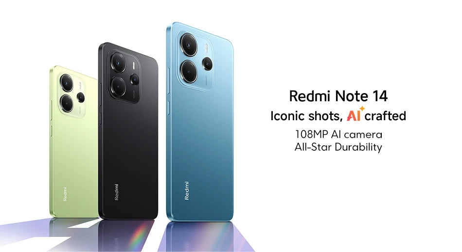 Global Version Xiaomi Redmi Note 14 4G Smartphone 128GB / 256GB ROM MediaTek Helio G99-Ultra 108MP Camera 6.67" AMOLED 5500mAh