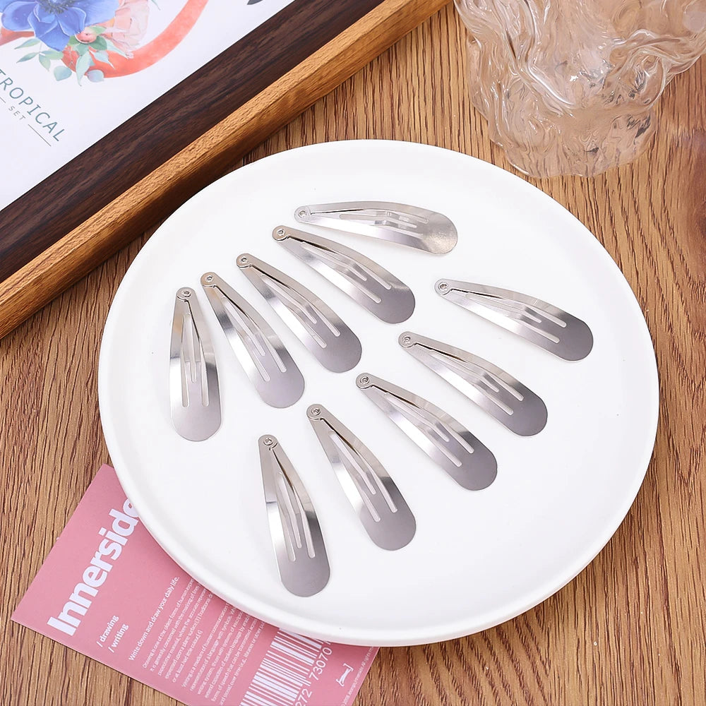 2/50Pcs Y2K Silver Star Hair Clips for Girls Filigree Star Metal Snap Clip Hairpins Barrettes Hair Jewelry Nickle Free Bobby Pin